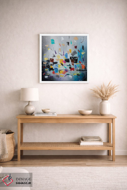 تابلو انتزاعی باران بامزه اثر کوپتسووا آرت - D2W