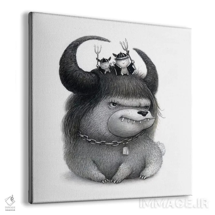 تابلو دکوراتیو چی چی اثر کریستین آدام - نمای پرسپکتیو محصول