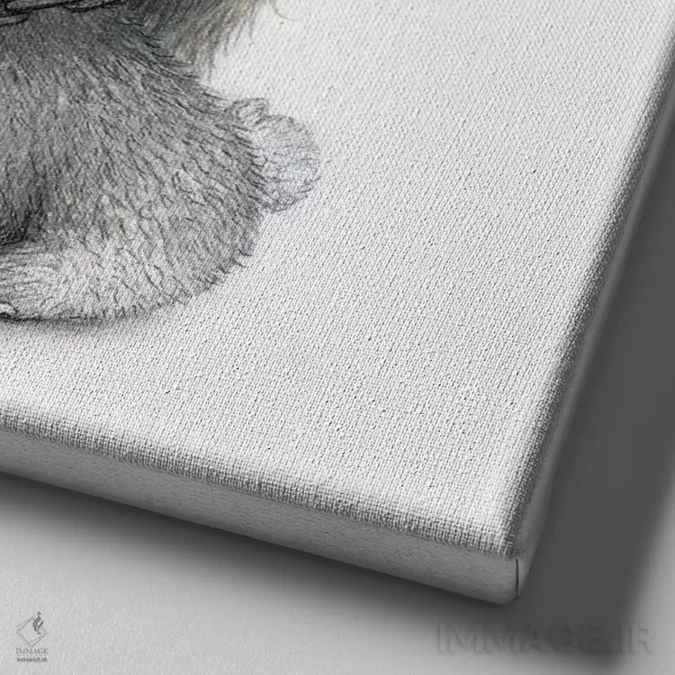 تابلو دکوراتیو چی چی اثر کریستین آدام - نمای نزدیک بافت بوم