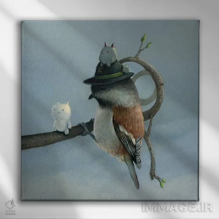 تابلو دکوراتیو شاه بلوط اثر کریستین آدام - نمای روبهرو روی دیوار