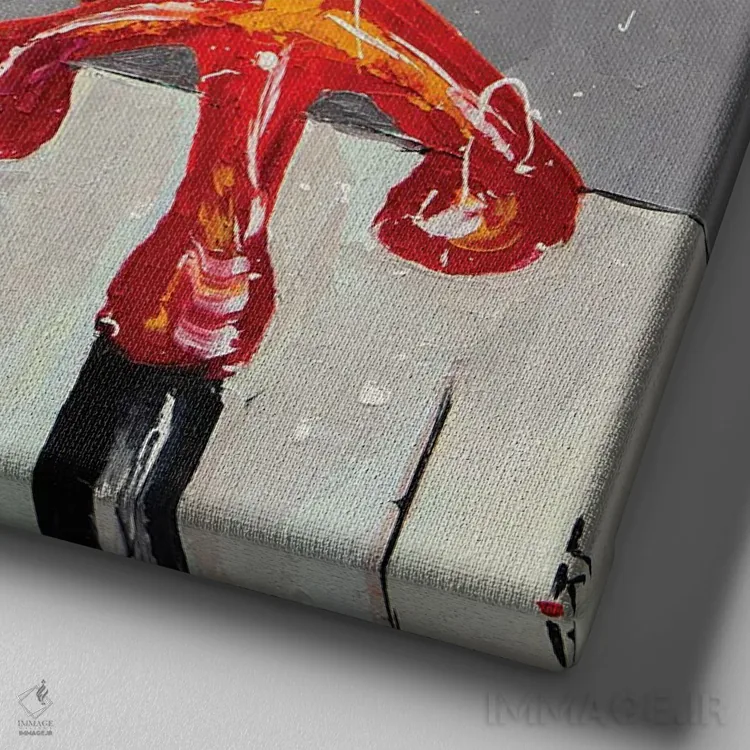 تابلو دکوراتیو من فقط نوازنده پیانو هستم اثر کوپتسووا آرت - نمای نزدیک بافت بوم