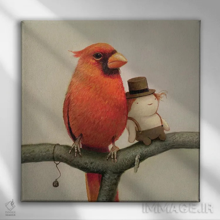 تابلو دکوراتیو فلفل اثر کریستین آدام - نمای روبهرو روی دیوار