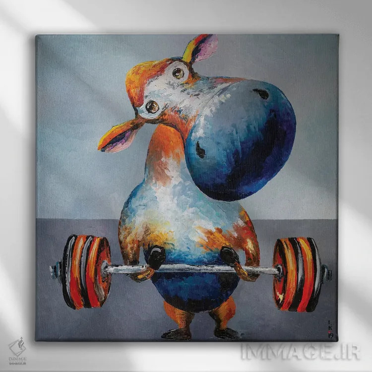 تابلو دکوراتیو من ورزشکارم اثر کوپتسووا آرت - نمای روبهرو روی دیوار