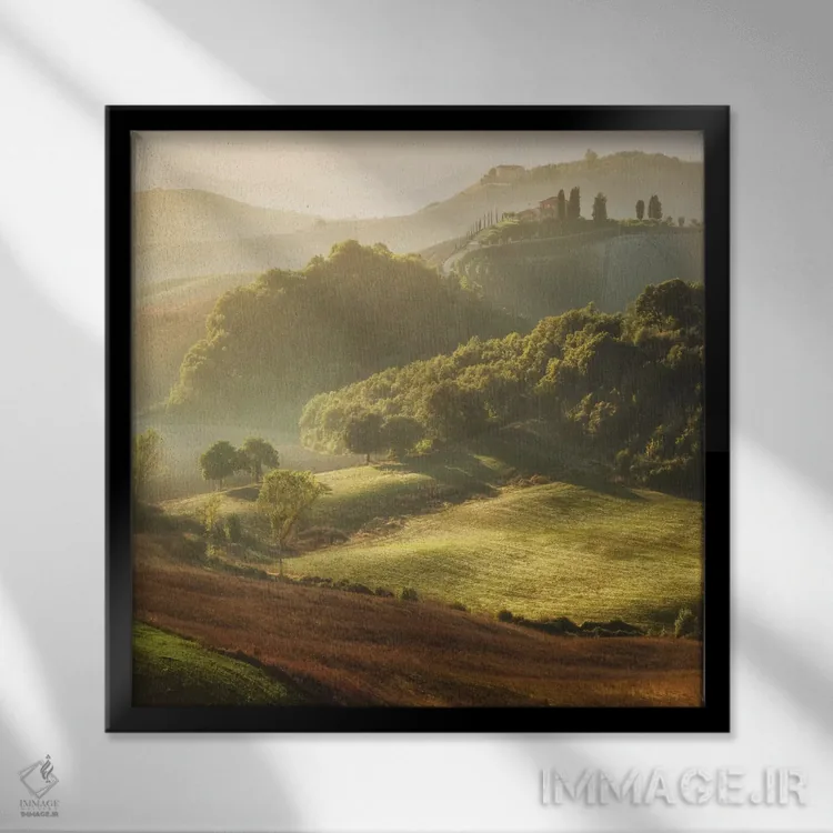 تابلو دکوراتیو بهار در توسکانی XVIII اثر دنیل کردان - نمای قابدار مشکی