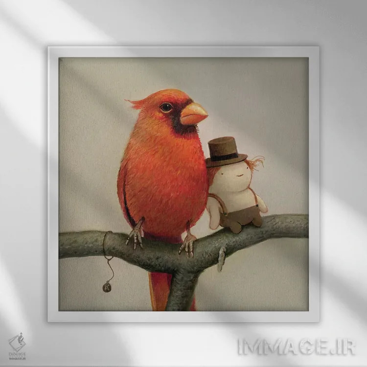 تابلو دکوراتیو فلفل اثر کریستین آدام - نمای قابدار سفید