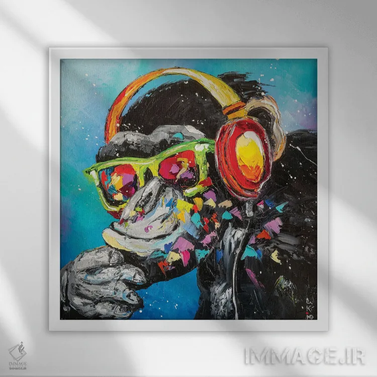 تابلو دکوراتیو من خوبم اثر کوپتسووا آرت - نمای قابدار سفید