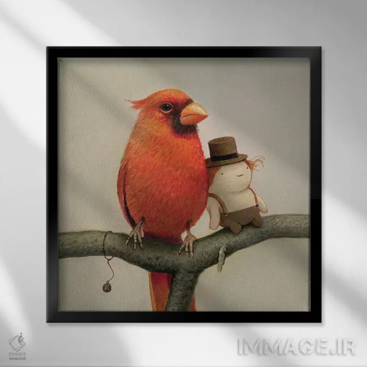 تابلو دکوراتیو فلفل اثر کریستین آدام - نمای قابدار مشکی