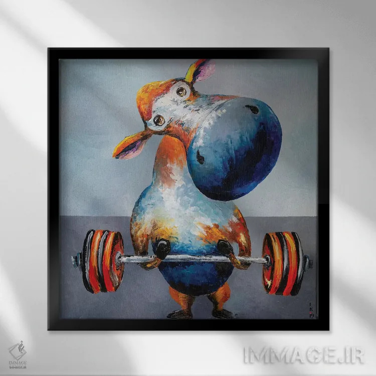 تابلو دکوراتیو من ورزشکارم اثر کوپتسووا آرت - نمای قابدار مشکی