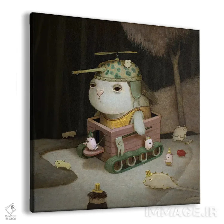 تابلو دکوراتیو پسر نبرد اثر کریستین آدام - نمای پرسپکتیو محصول