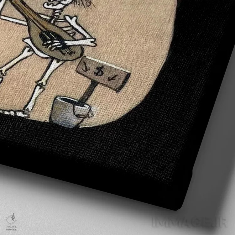 تابلو دکوراتیو استخوان های جینگل اثر کریستین آدام - نمای نزدیک بافت بوم