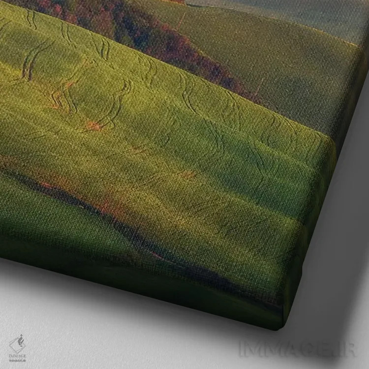 تابلو دکوراتیو بهار در توسکانی XIX اثر دنیل کردان - نمای نزدیک بافت بوم