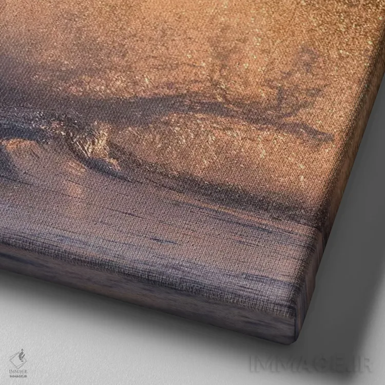 تابلو دکوراتیو فرشتگان سفید کامارگ V اثر دنیل کردان - نمای نزدیک بافت بوم