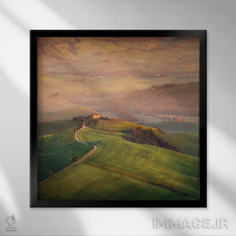 تابلو دکوراتیو بهار در توسکانی XIX اثر دنیل کردان - نمای قابدار مشکی