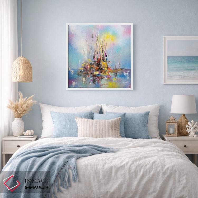 تابلو انتزاعی قایق های وهم آلود اثر کوپتسووا آرت - D2W