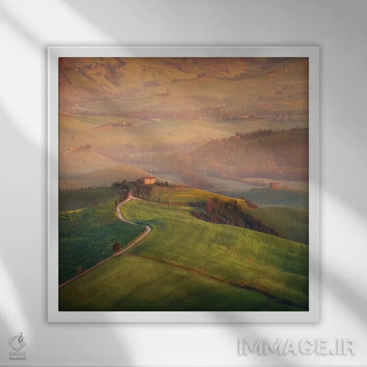 تابلو دکوراتیو بهار در توسکانی XIX اثر دنیل کردان - نمای قابدار سفید