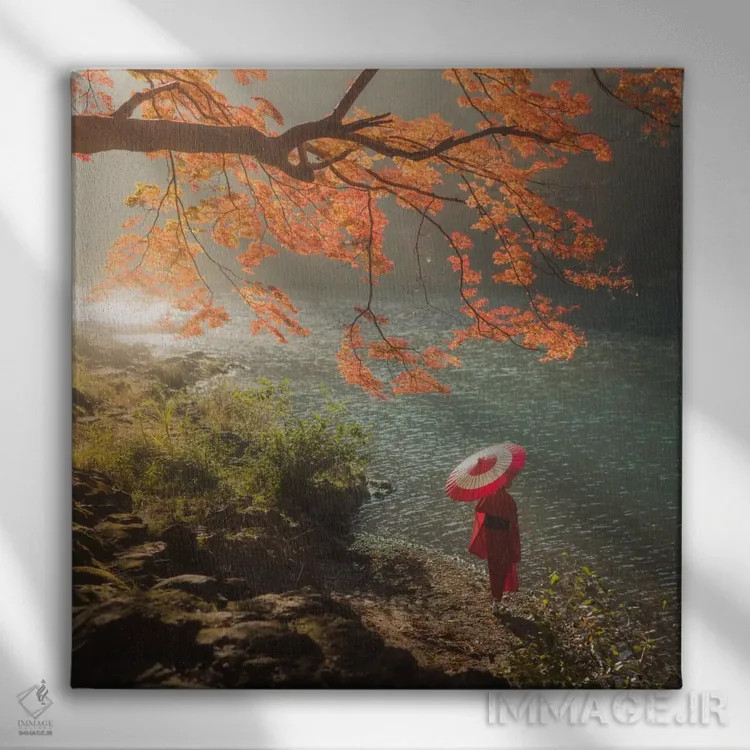 تابلو دکوراتیو پاییز در ژاپن XVII اثر دنیل کردان - نمای روبهرو روی دیوار
