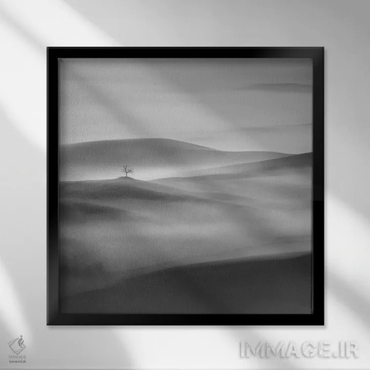 تابلو دکوراتیو پاییز در توسکانی پنجم اثر دنیل کردان - نمای قابدار مشکی