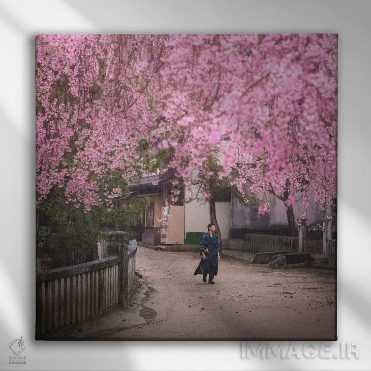 تابلو دکوراتیو بهار در ژاپن دوم اثر دنیل کردان - نمای روبهرو روی دیوار