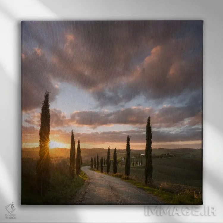 تابلو دکوراتیو پاییز در توسکانی دهم اثر دنیل کردان - نمای روبهرو روی دیوار