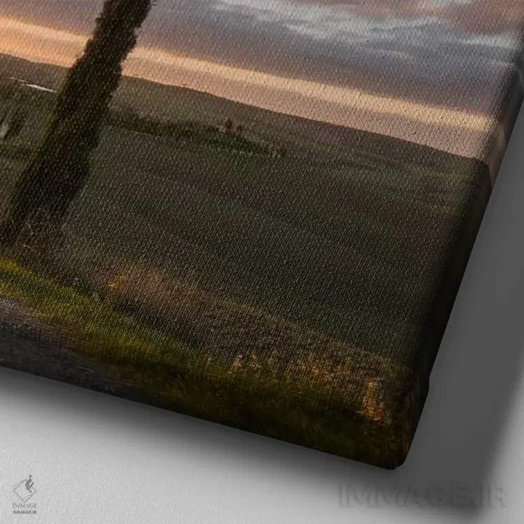 تابلو دکوراتیو پاییز در توسکانی دهم اثر دنیل کردان - نمای نزدیک بافت بوم