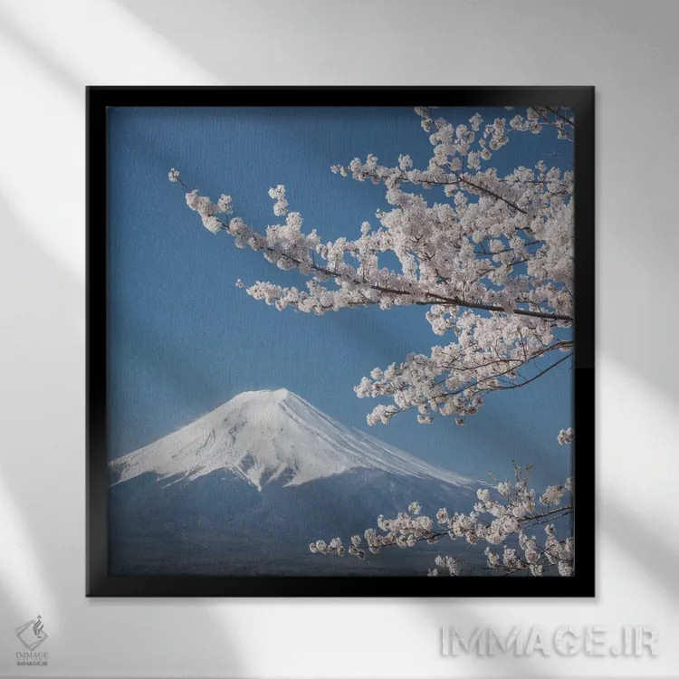 تابلو دکوراتیو بهار در ژاپن بیست وششم اثر دنیل کردان - نمای قابدار مشکی