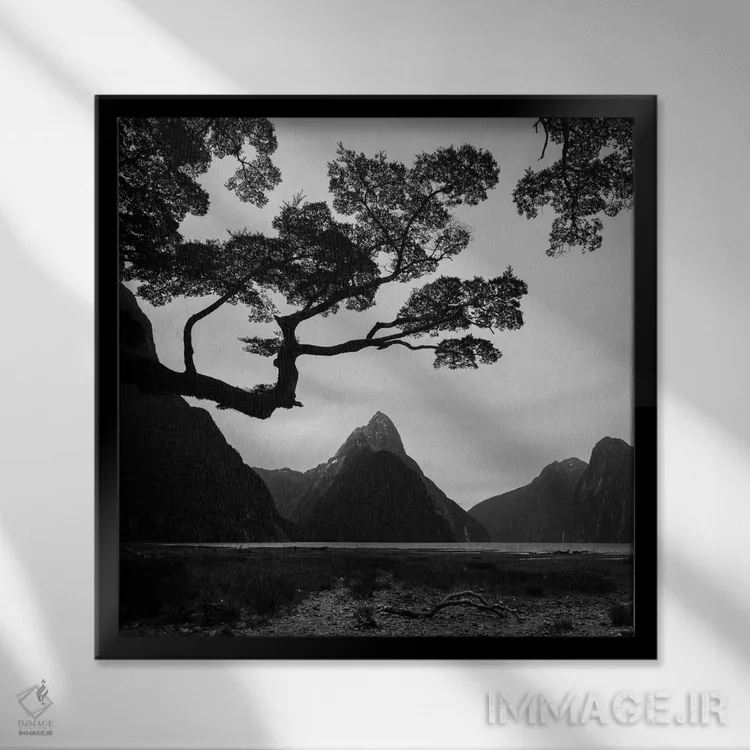 تابلو دکوراتیو بهار در نیوزیلند اول اثر دنیل کردان - نمای قابدار مشکی