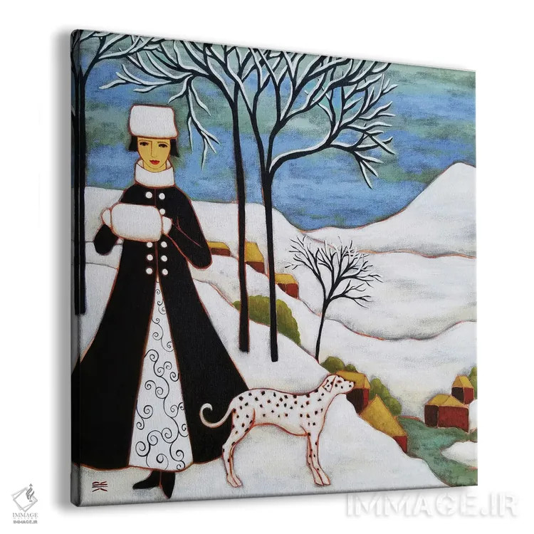 تابلو دکوراتیو زمستان اثر کارن ریگر - نمای پرسپکتیو محصول