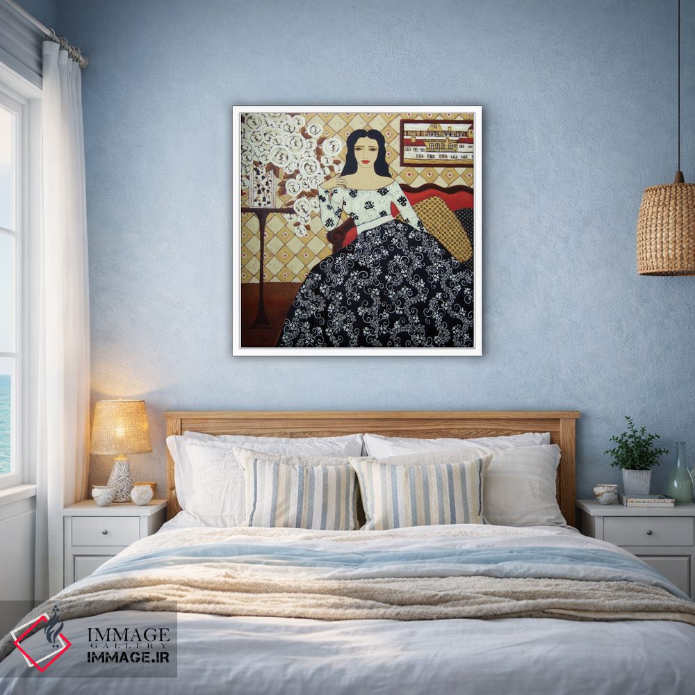 تابلو دکوراتیو عصر با رزهای عاجی اثر کارن ریگر - D3W