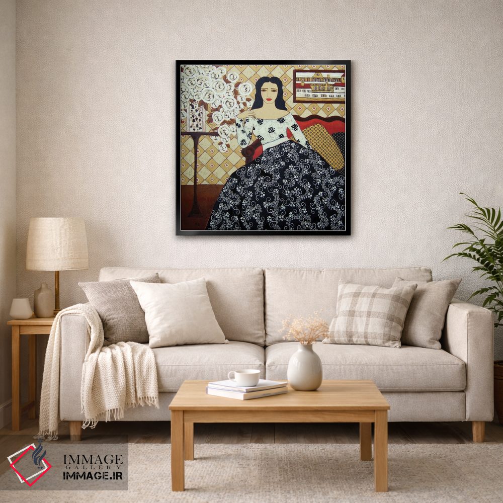 تابلو دکوراتیو عصر با رزهای عاجی اثر کارن ریگر - D4B