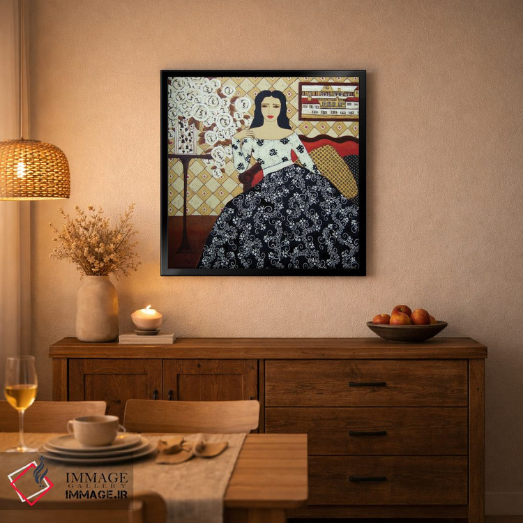 تابلو دکوراتیو عصر با رزهای عاجی اثر کارن ریگر - D5B