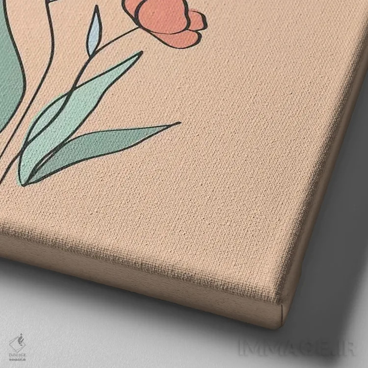 تابلو دکوراتیو طرح کودکانه جنگلی III اثر کریستینا هولت کرانتز - نمای نزدیک بافت بوم