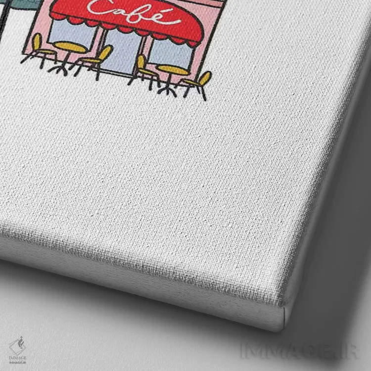 تابلو دکوراتیو پاریس اثر کریستینا هولت کرانتز - نمای نزدیک بافت بوم