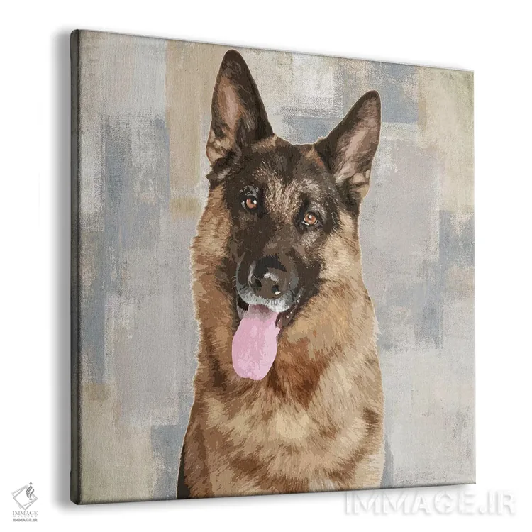 تابلو دکوراتیو ژرمن شپرد اثر کری راجرز - نمای پرسپکتیو محصول