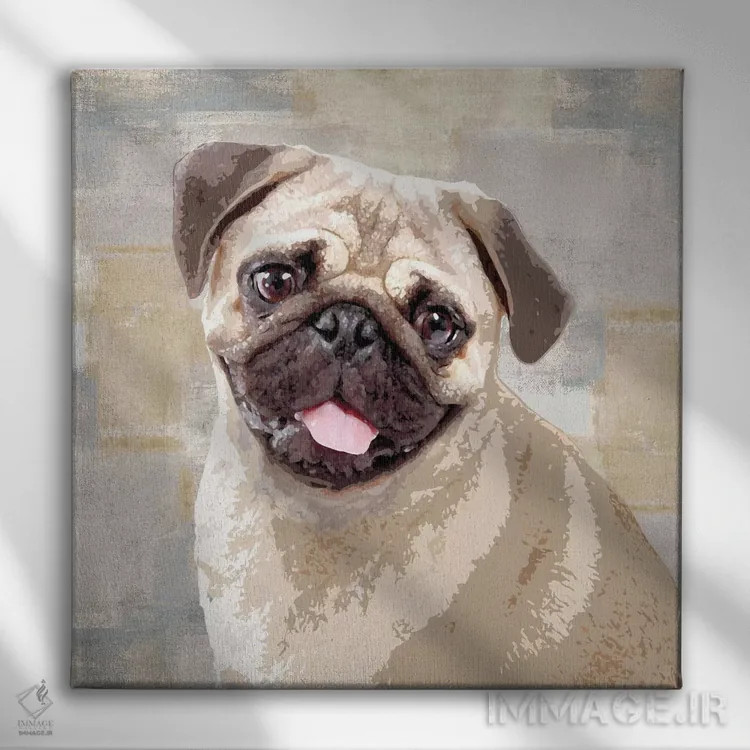 تابلو دکوراتیو پاگ اثر کری راجرز - نمای روبهرو روی دیوار