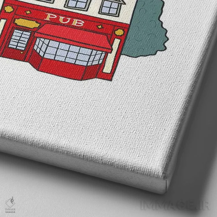 تابلو دکوراتیو لندن اثر کریستینا هولت کرانتز - نمای نزدیک بافت بوم