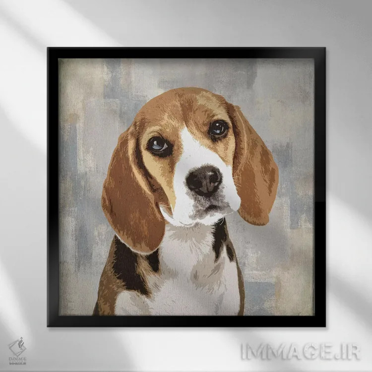 تابلو دکوراتیو بیگل اثر کری راجرز - نمای قابدار مشکی