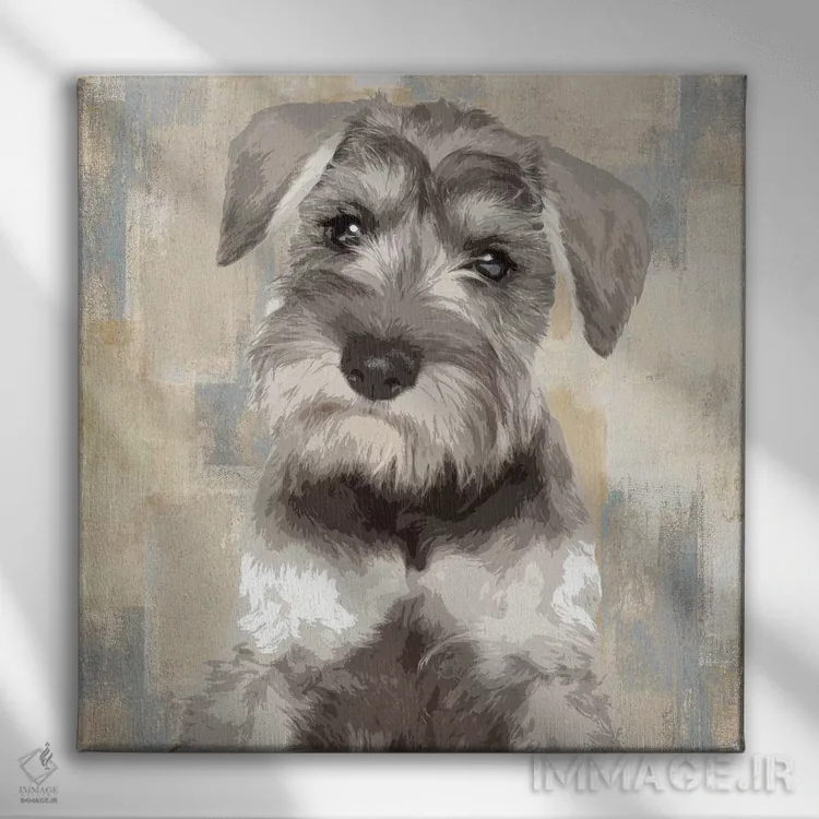 تابلو دکوراتیو اشناوزر مینیاتوری اثر کری راجرز - نمای روبهرو روی دیوار