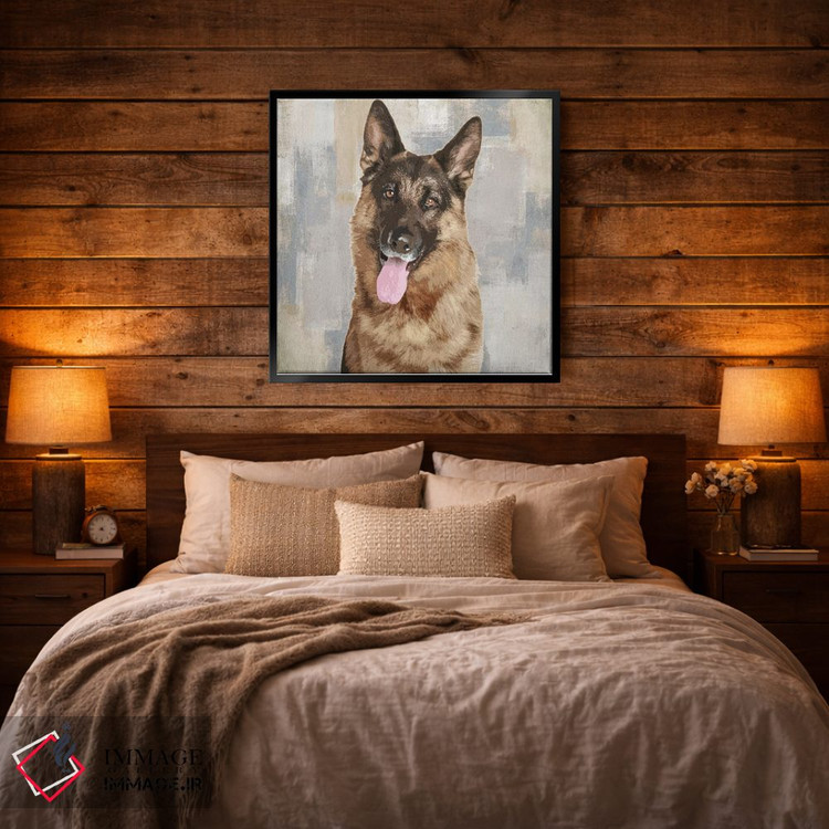 تابلو دکوراتیو ژرمن شپرد اثر کری راجرز - D5B