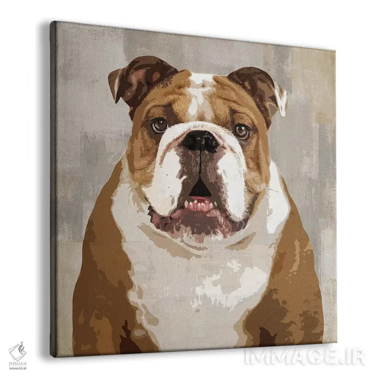 تابلو دکوراتیو بولداگ اثر کری راجرز - نمای پرسپکتیو محصول