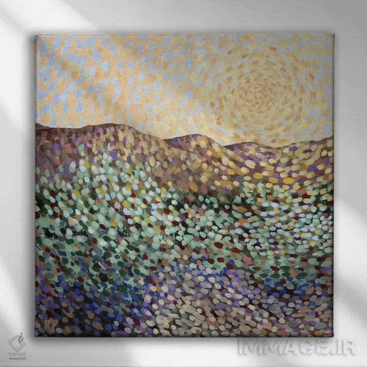 تابلو دکوراتیو نور درخشان اثر کریستن لی - نمای روبهرو روی دیوار