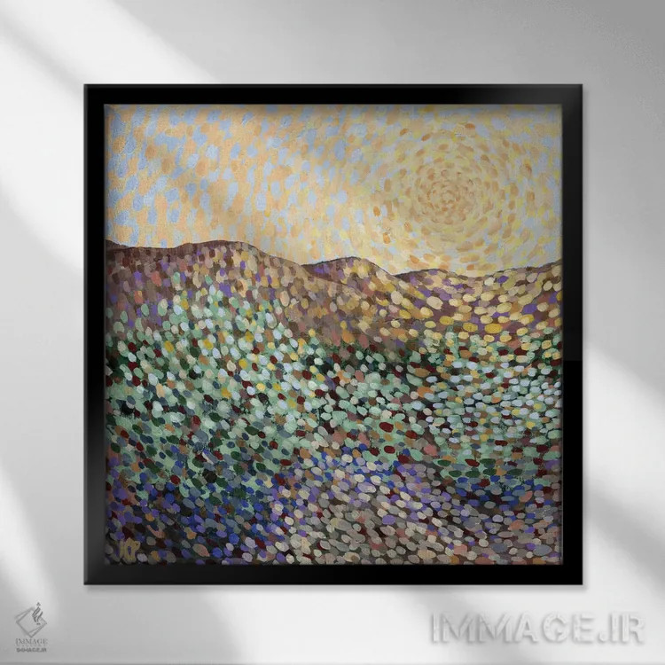 تابلو دکوراتیو نور درخشان اثر کریستن لی - نمای قابدار مشکی