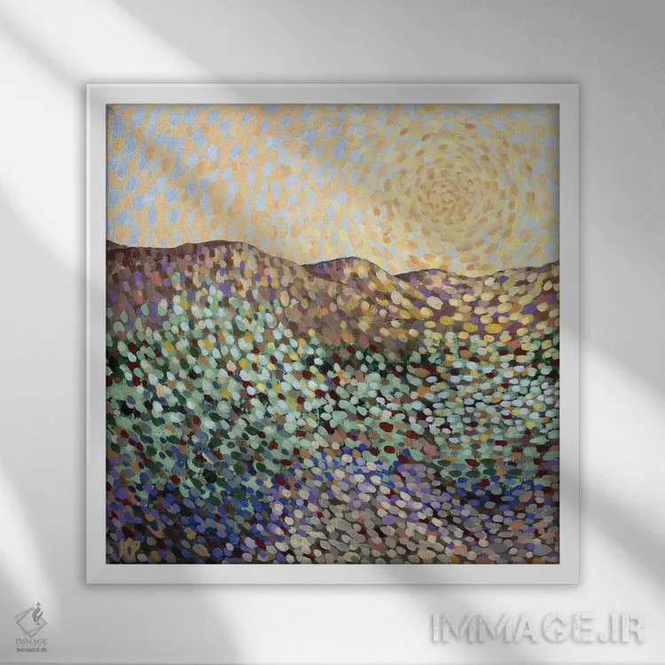 تابلو دکوراتیو نور درخشان اثر کریستن لی - نمای قابدار سفید