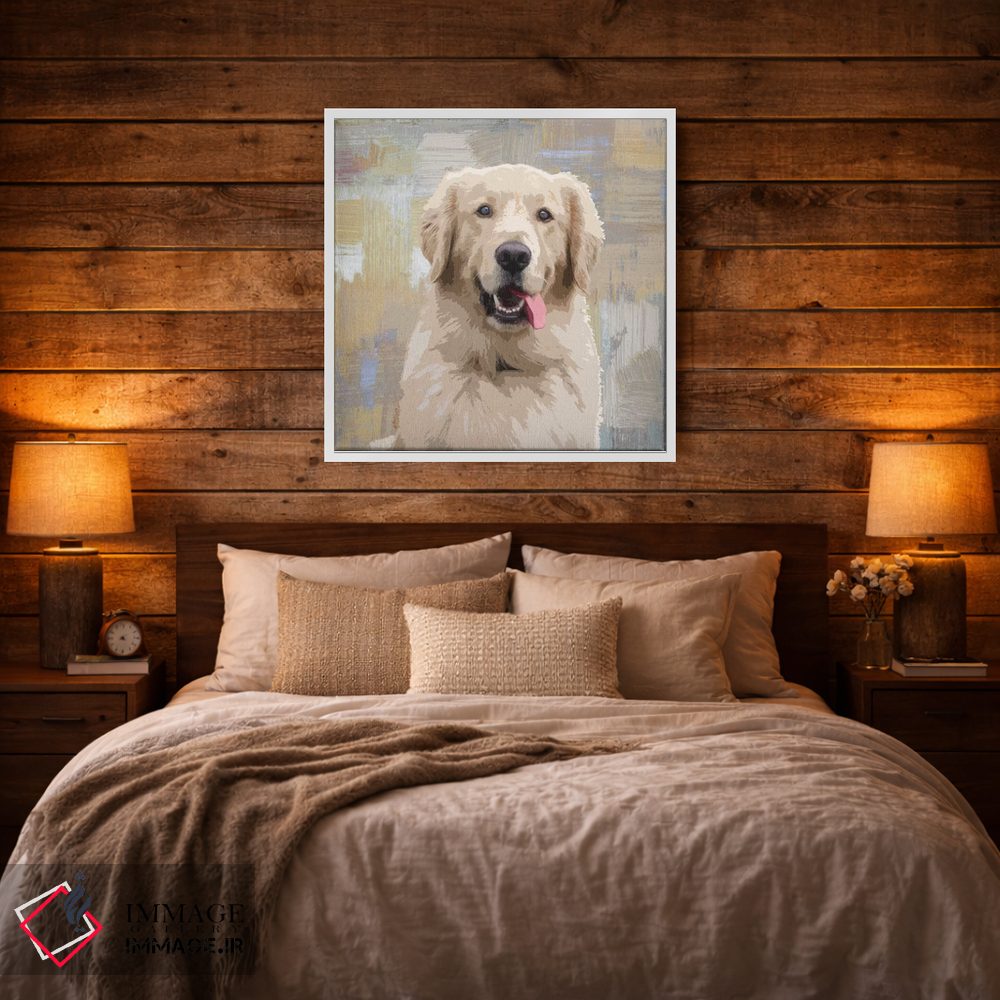 تابلو دکوراتیو گلدن رتریور اثر کری راجرز - D1W