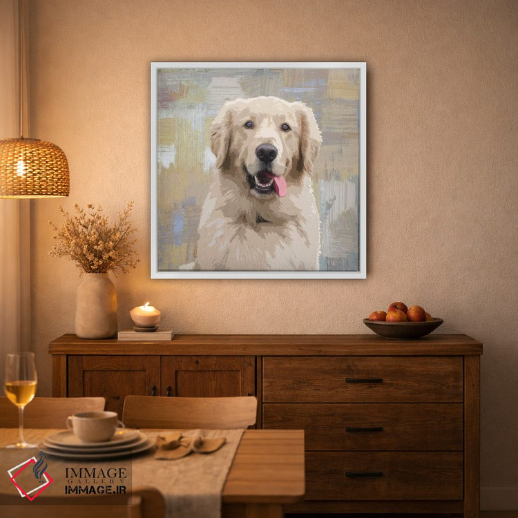 تابلو دکوراتیو گلدن رتریور اثر کری راجرز - D2W