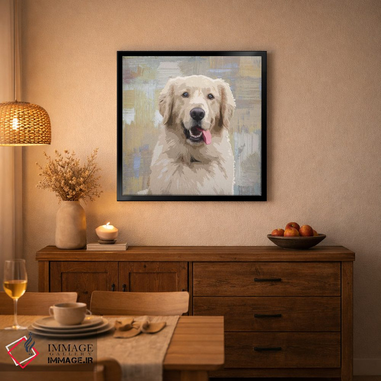 تابلو دکوراتیو گلدن رتریور اثر کری راجرز - D5B