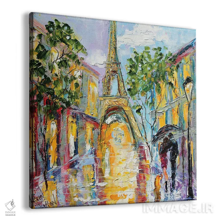تابلو دکوراتیو خاطره ای از پاریس اثر کارن تارلتون - نمای پرسپکتیو محصول