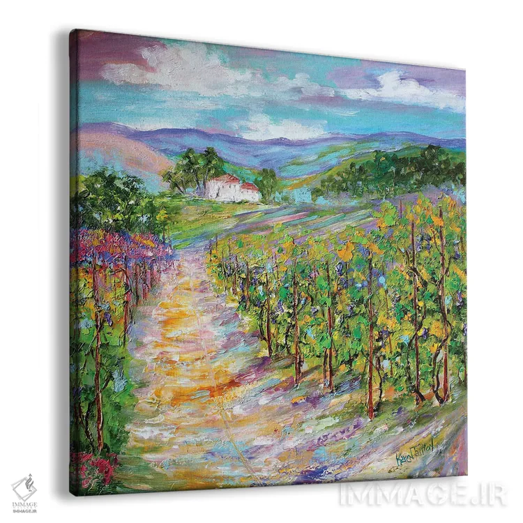 تابلوی نقاشی روغن اصل دره ناپا کالیفرنیا اثر کارن تارلتون - نمای پرسپکتیو محصول