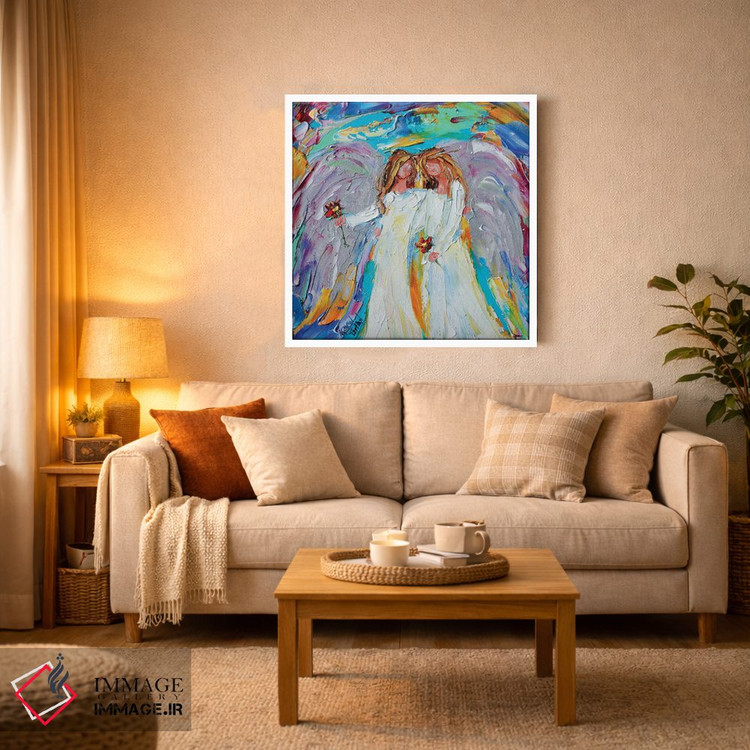 تابلو دکوراتیو فرشتگان دوست اثر کارن تارلتون - D3W