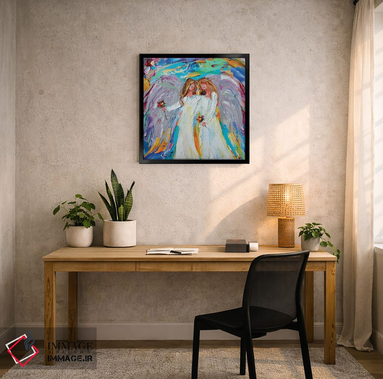 تابلو دکوراتیو فرشتگان دوست اثر کارن تارلتون - D6B