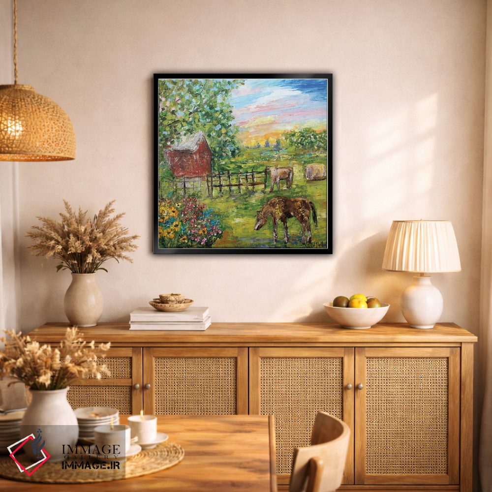 تابلو دکوراتیو روزی در مزرعه اثر کارن تارلتون - D2B